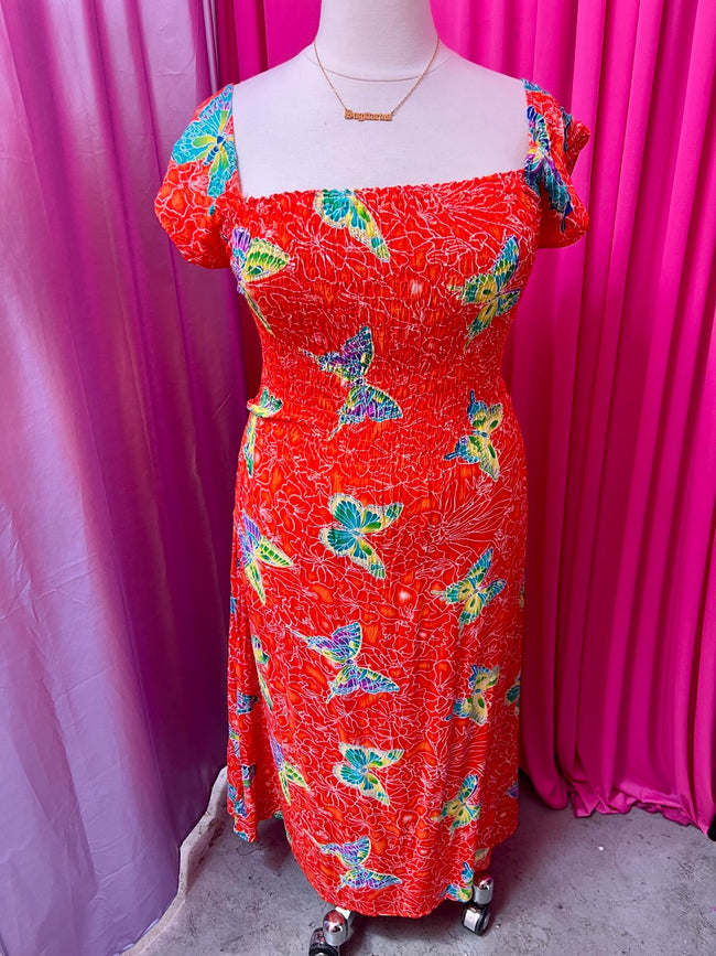 Butterfly Baby 90s Vacation Maxi Dress