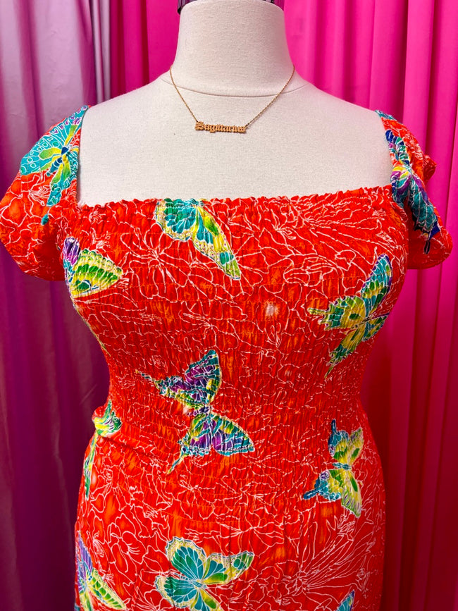 Butterfly Baby 90s Vacation Maxi Dress