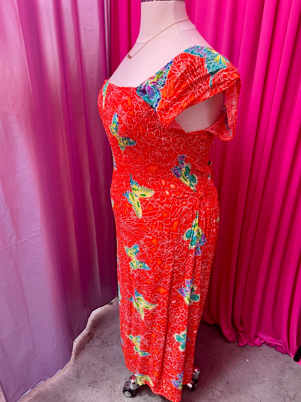 Butterfly Baby 90s Vacation Maxi Dress