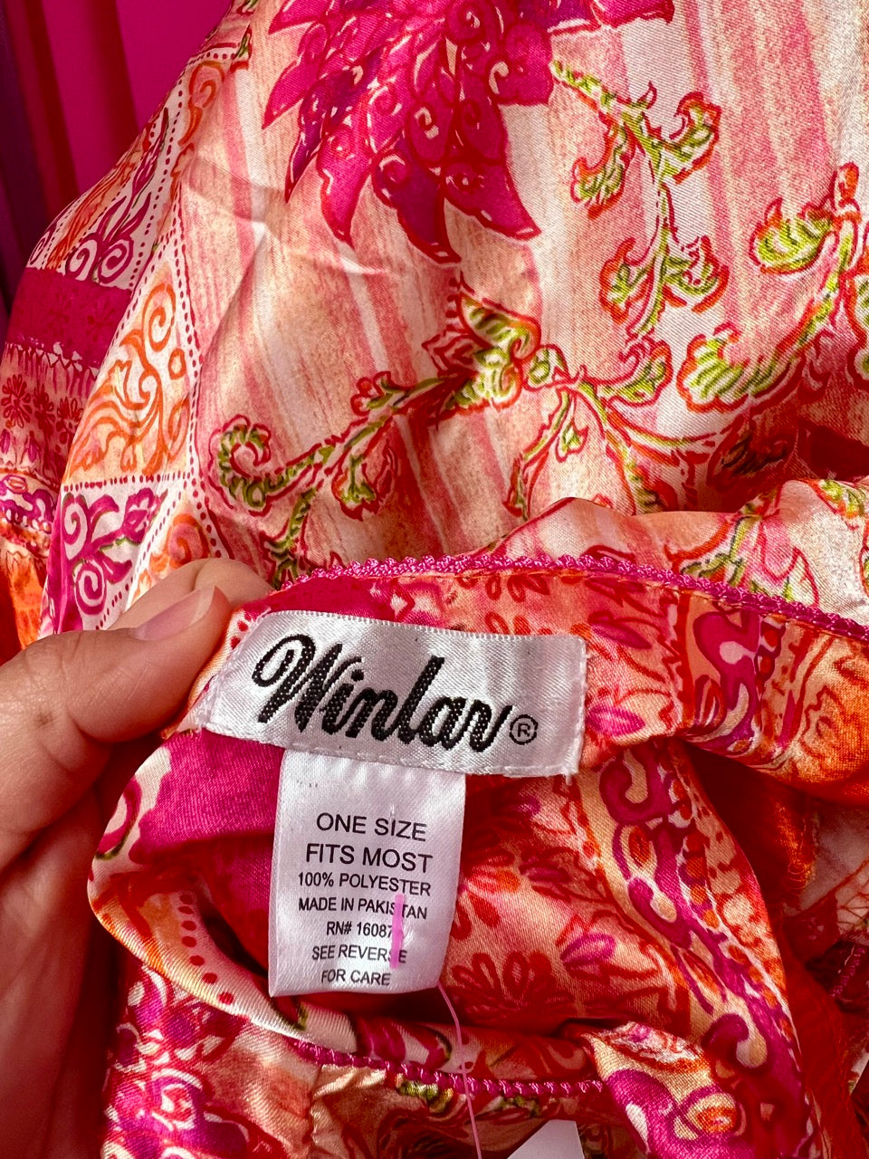 Fuschia Creamsicle 80s Caftan - Up to 4X