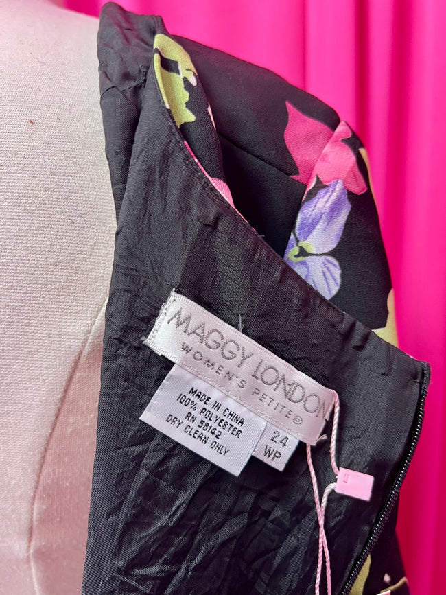 Midnight Garden 90s Floral Dress - 24P 3X