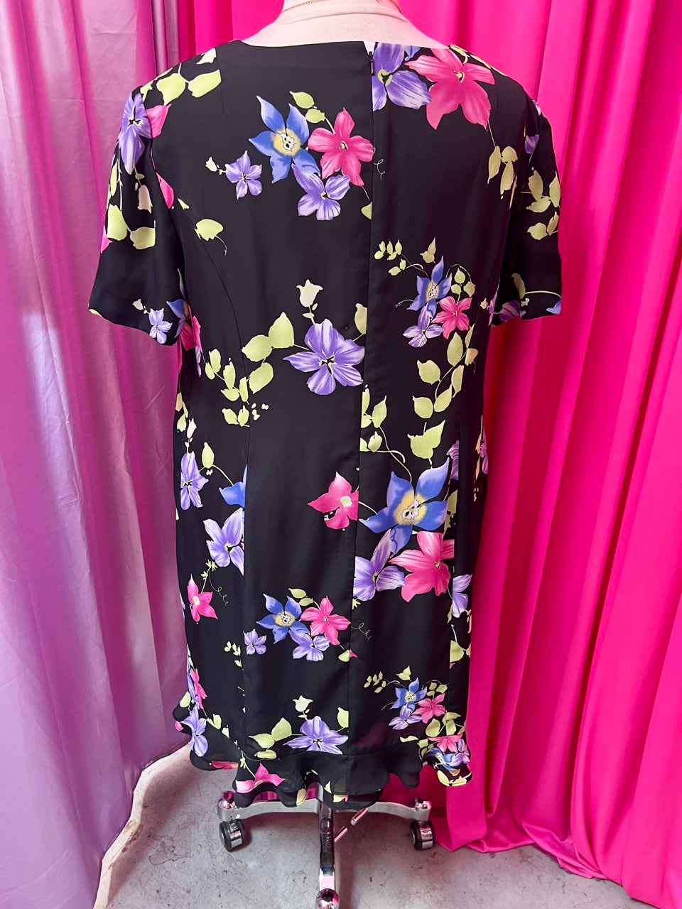Midnight Garden 90s Floral Dress - 24P 3X