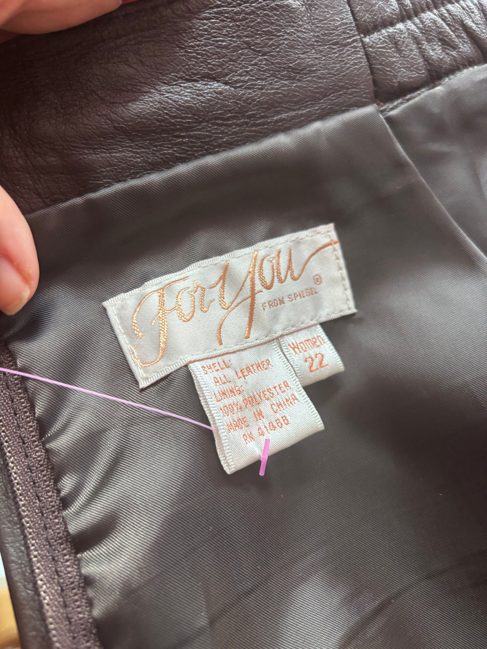 Brown Leather Midi Size 22