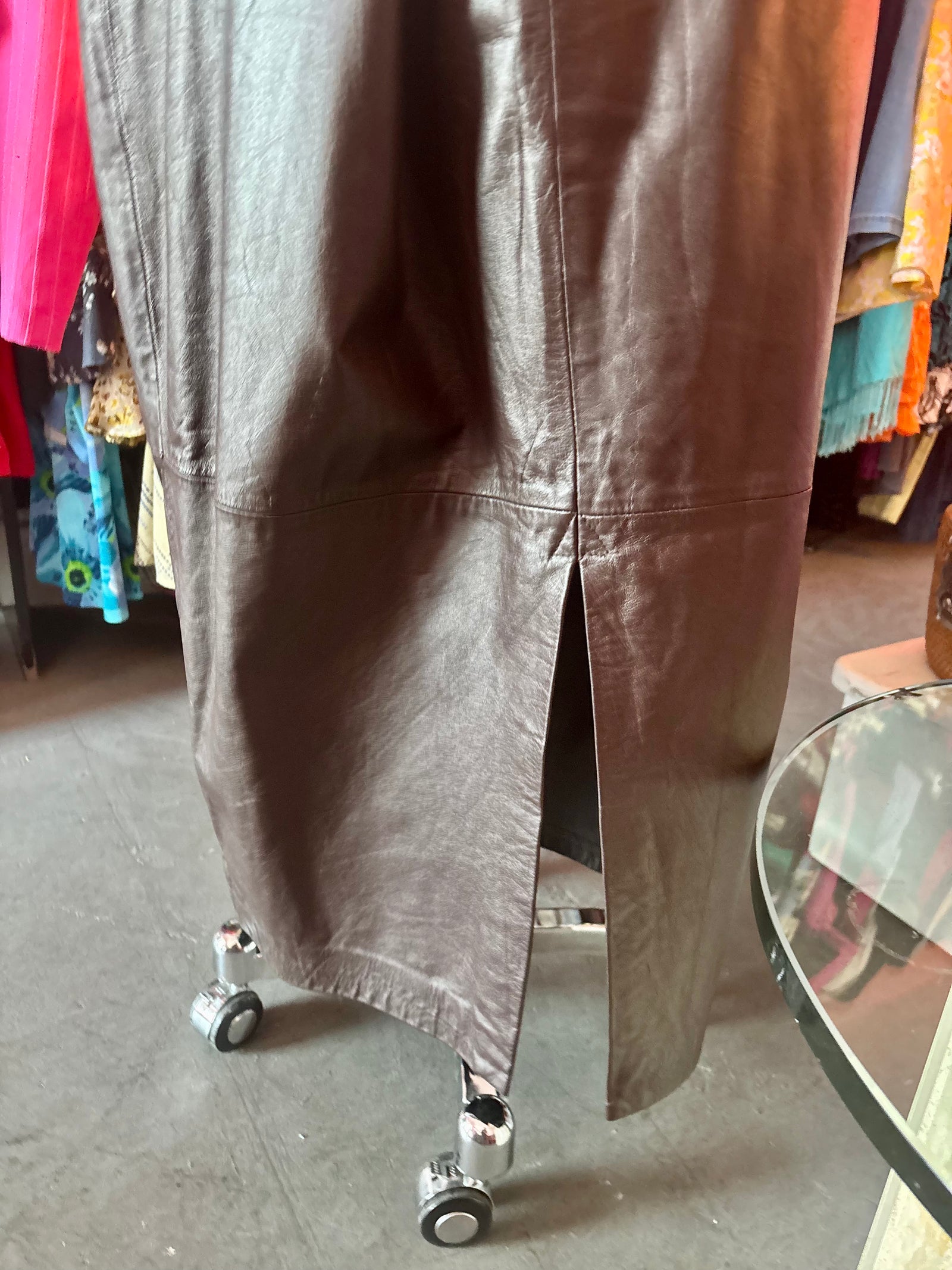 Brown Leather Midi Size 22