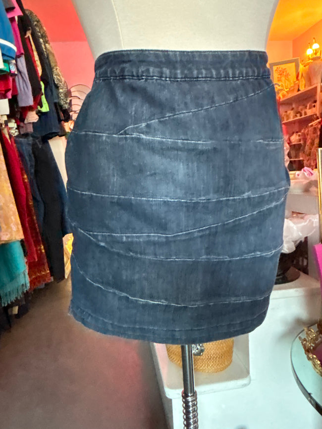 Y2K Denim Bandage Skirt - Size 22
