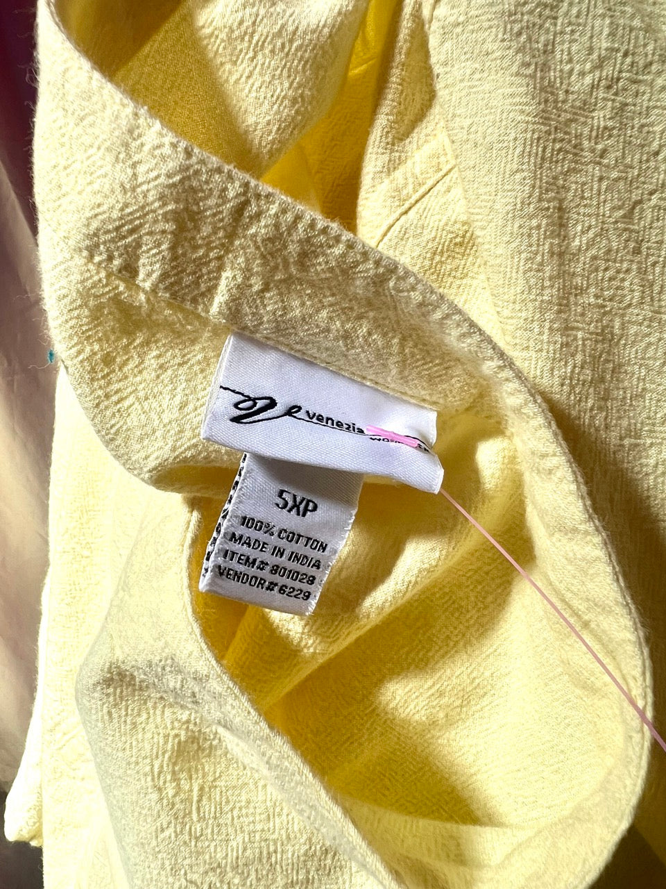 Buttercup Butter Yellow Button Up Blouse 5X