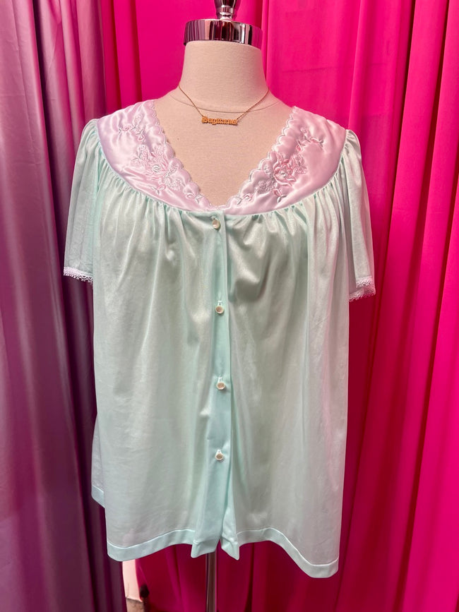 Sweet Dreams Mint Nightie Top - 2XL