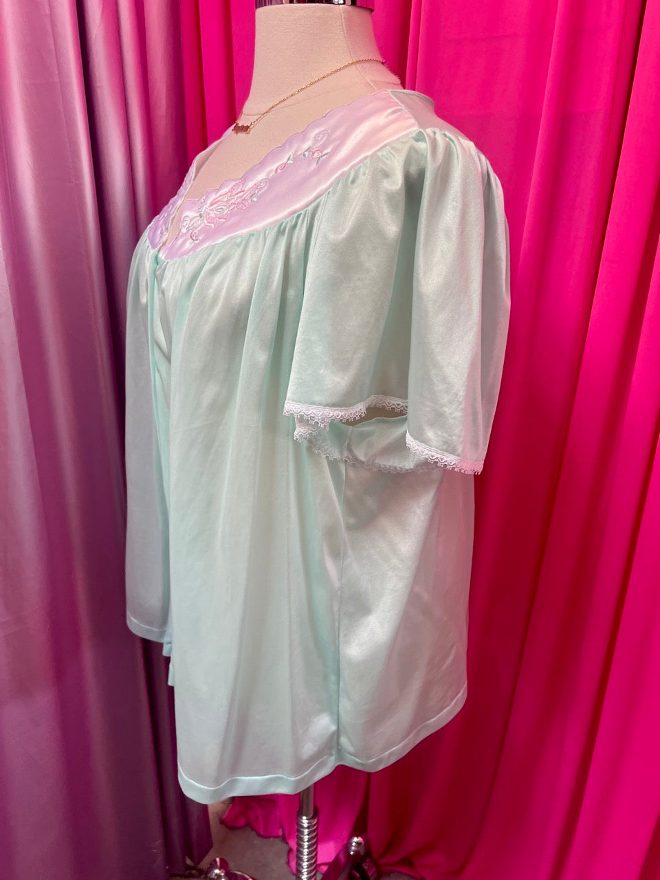 Sweet Dreams Mint Nightie Top - 2XL