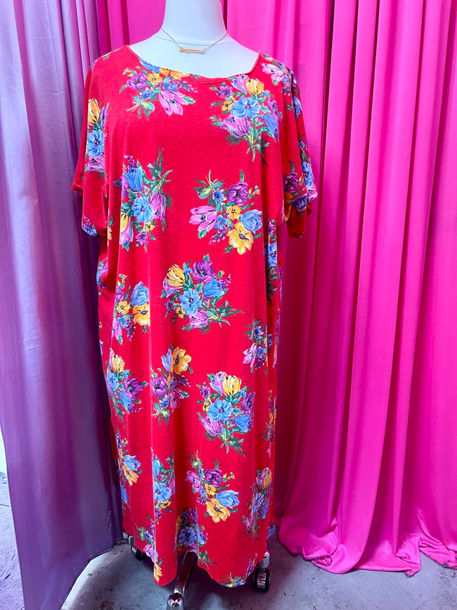Summer Romantic Bouquet Maxi Dress - 4X/5X