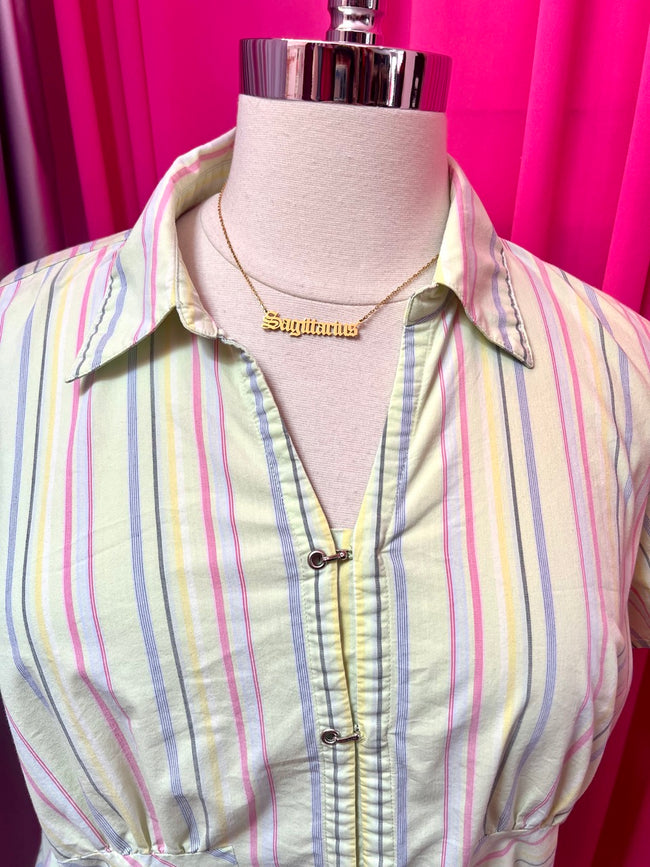 90s Stripes and Buckles Blouse - 22