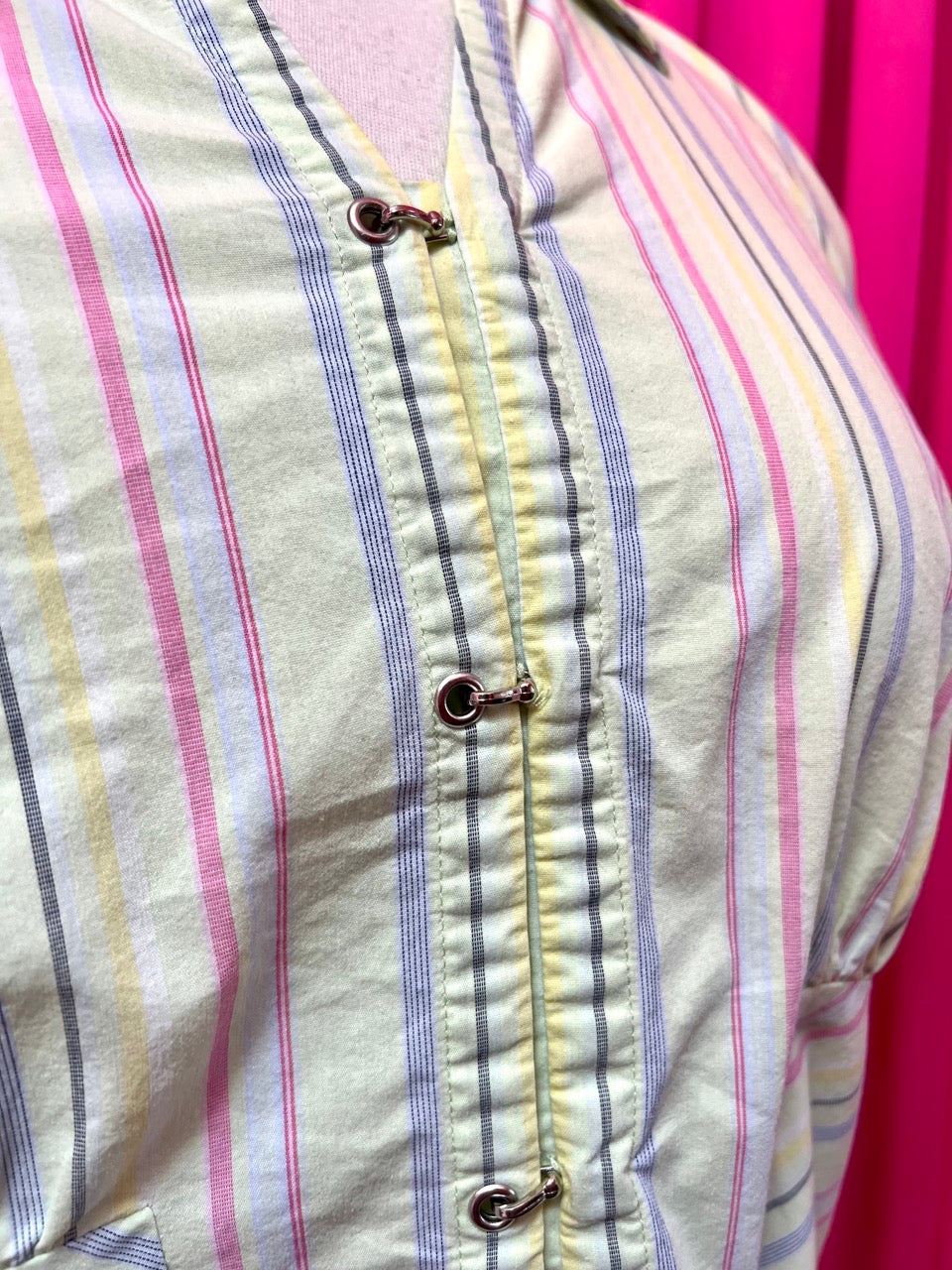 90s Stripes and Buckles Blouse - 22