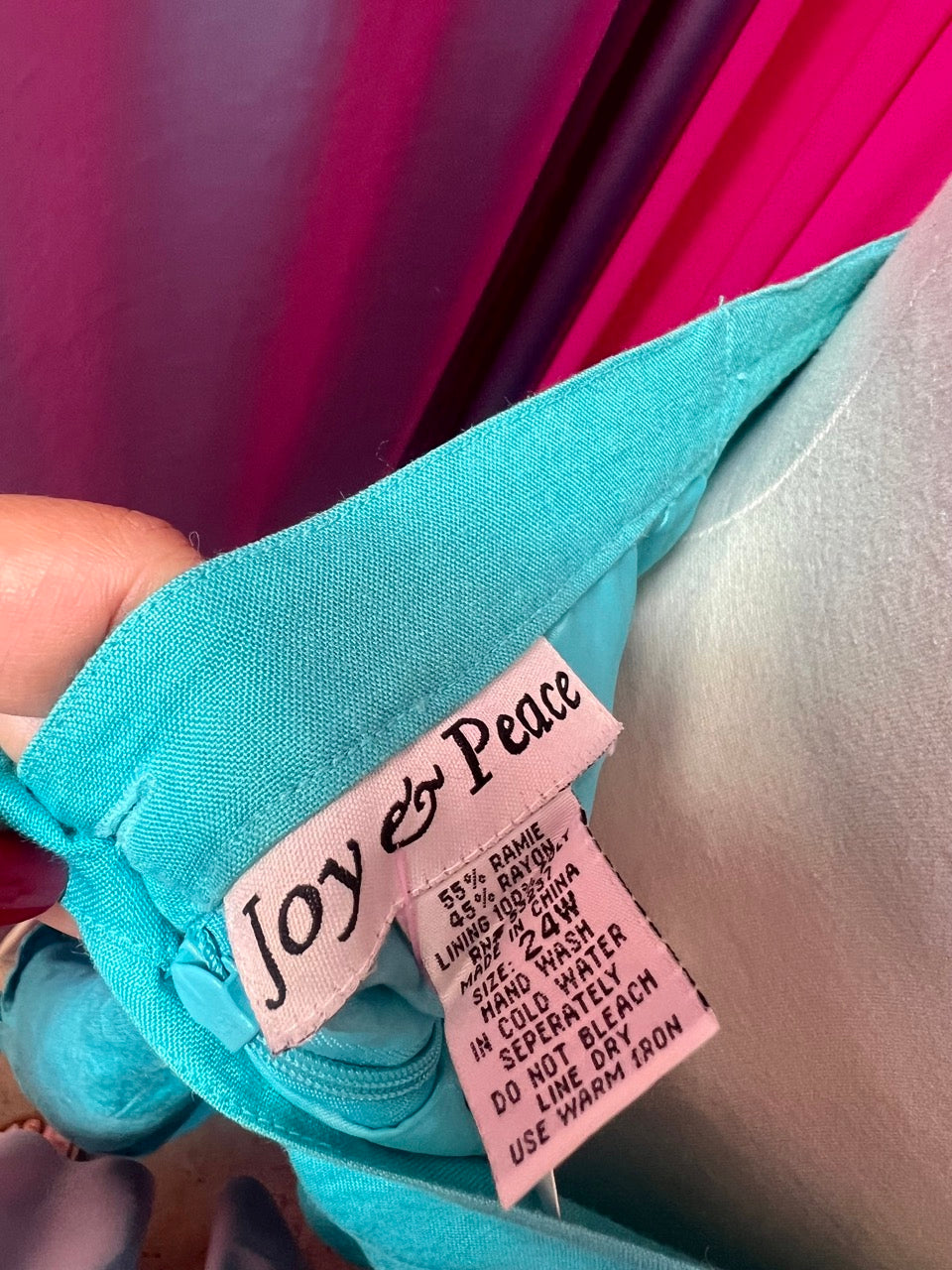 90s Aqua Fringe Midi Skirt - 3X/4X