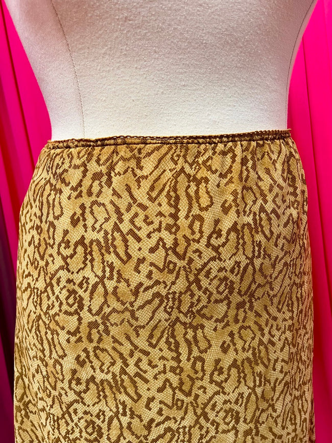 2000s Reptilia Snake Print Maxi Skirt - Size 2X/3X