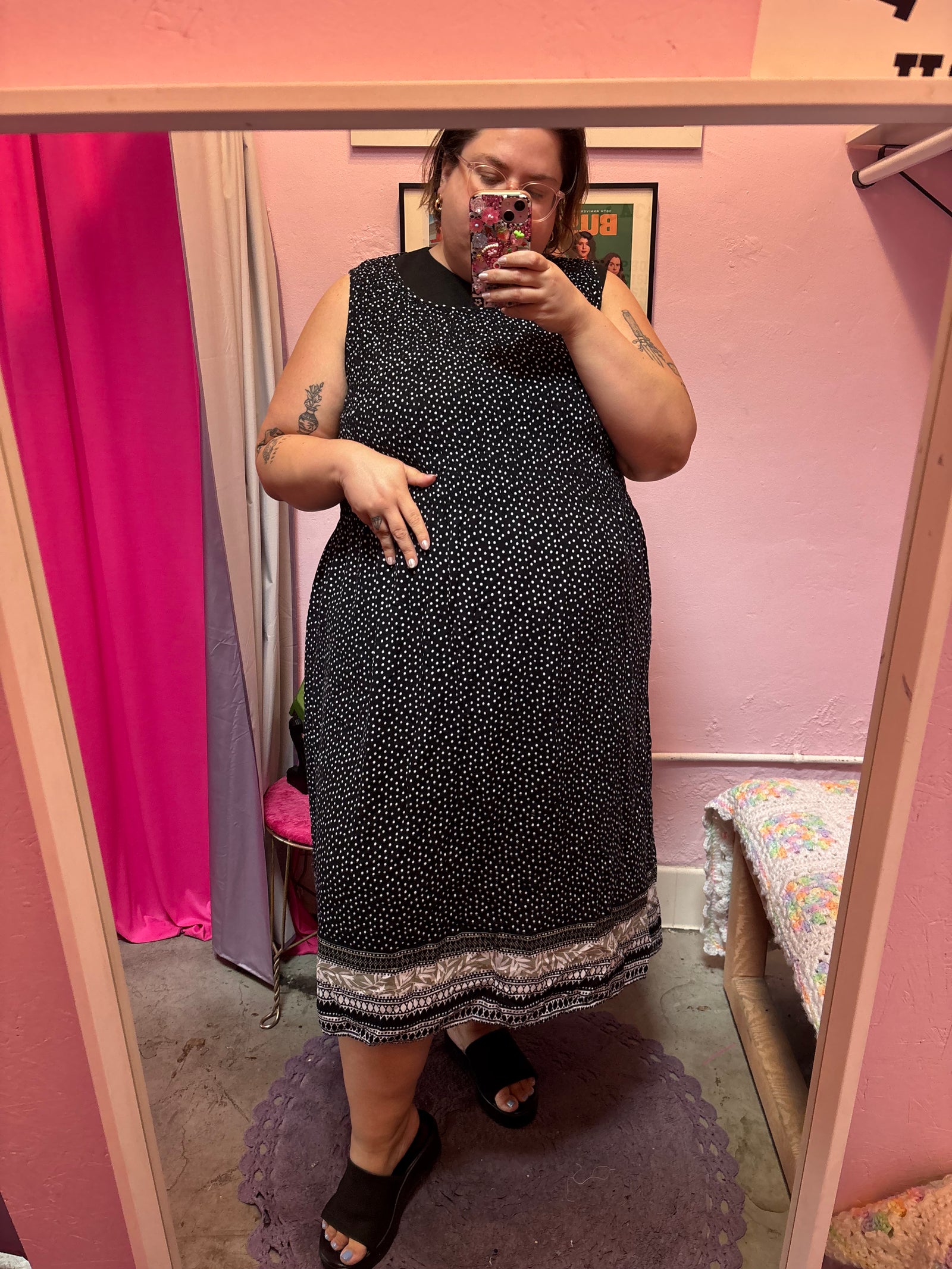 90s Polka Dots Please Dress - Size 3X/4X