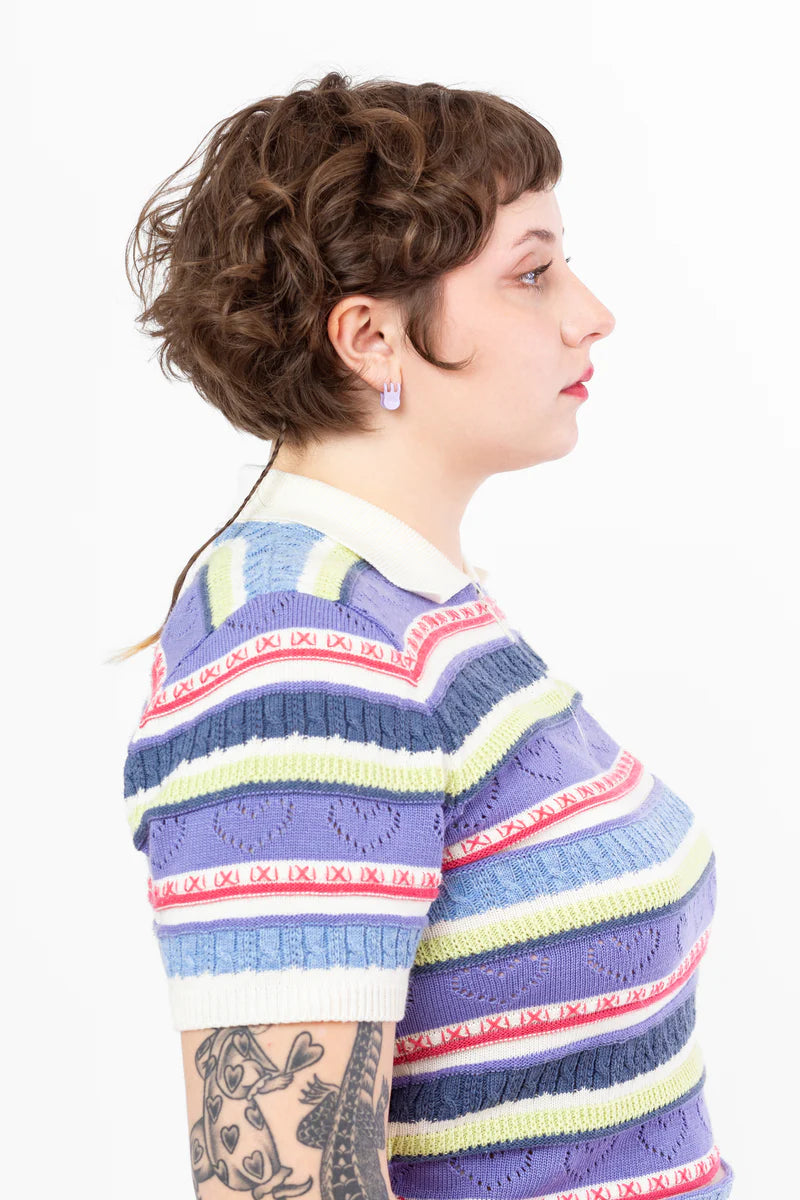 Mini Claw Clip Hoop Earrings - 4 colors available