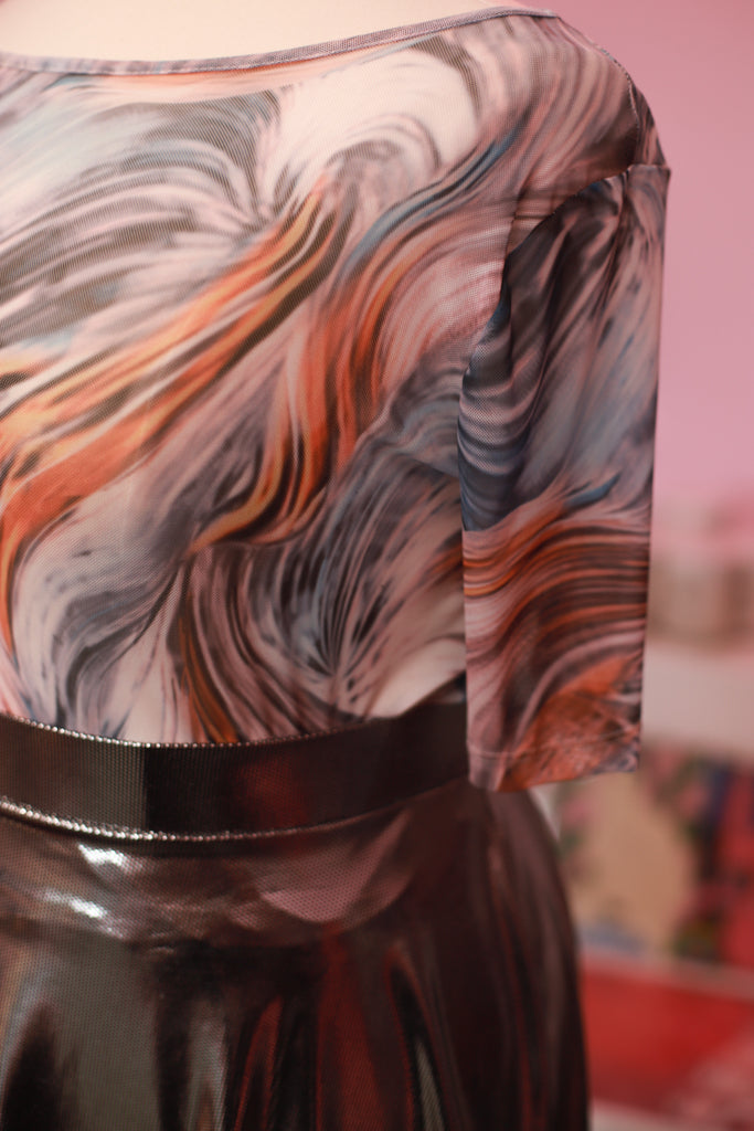 Liquid Mesh Crop Top