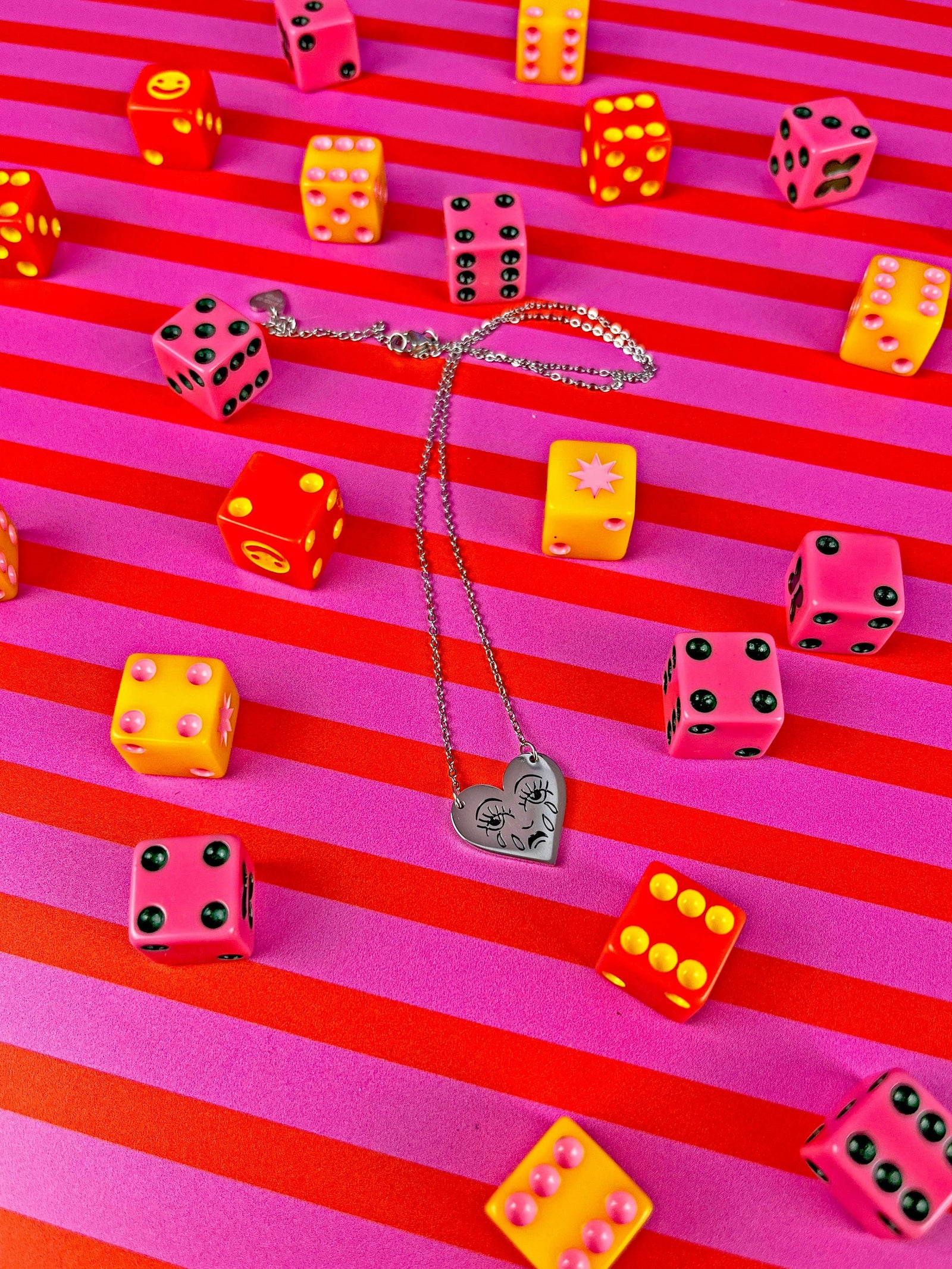 Crying Heart Necklace- Silver