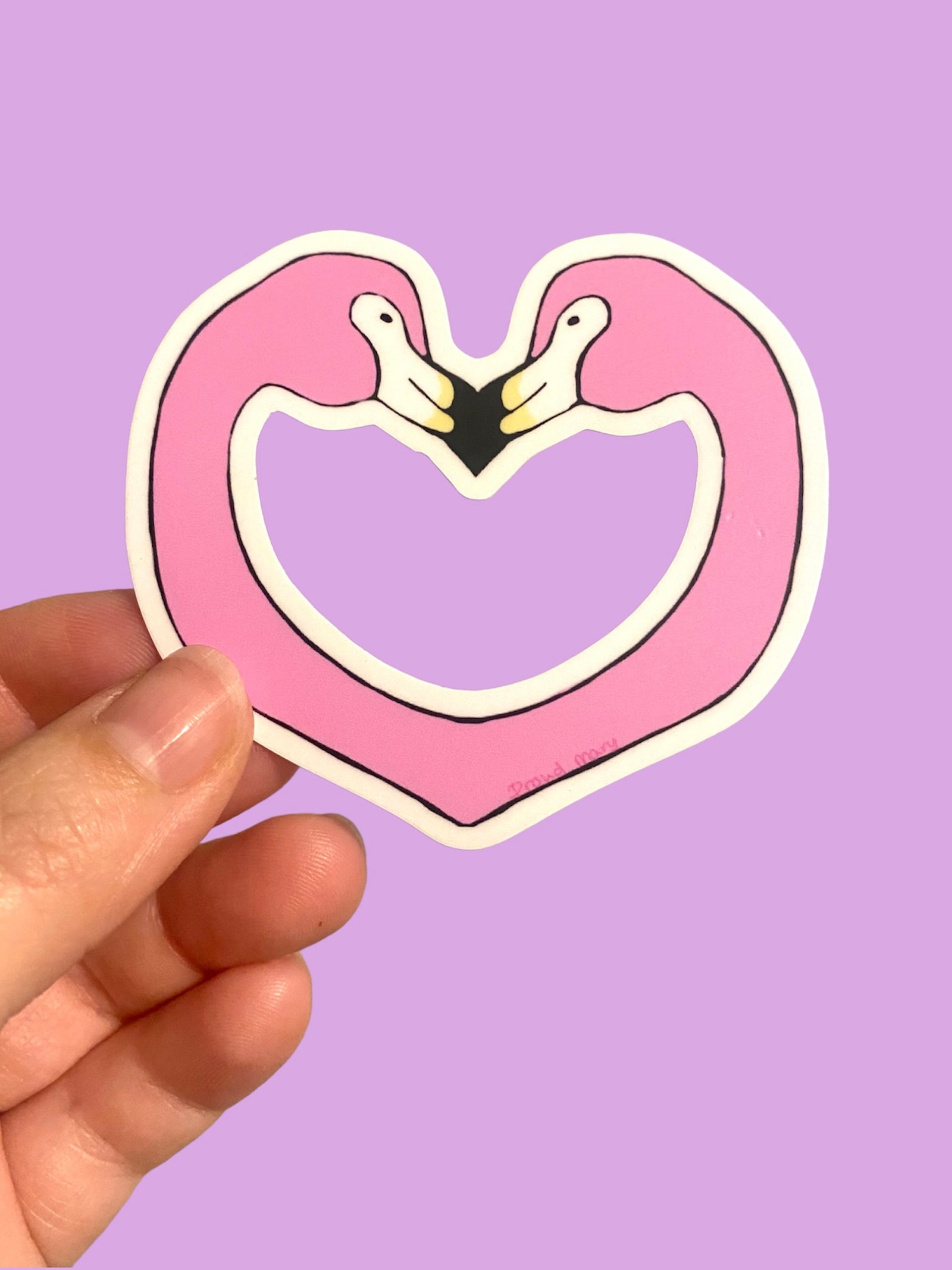Flamingo Kiss Sticker