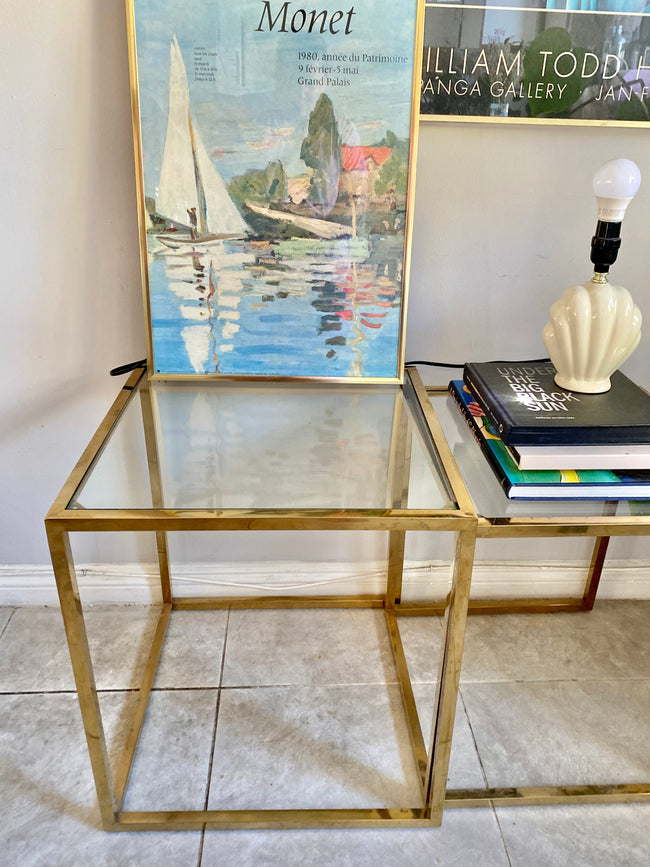 Nesting Gold and Glass Side Tables - Locals Only