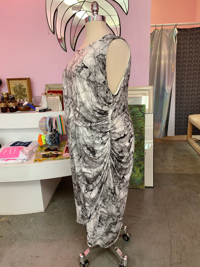 ASOS White Marble Slinky Dress