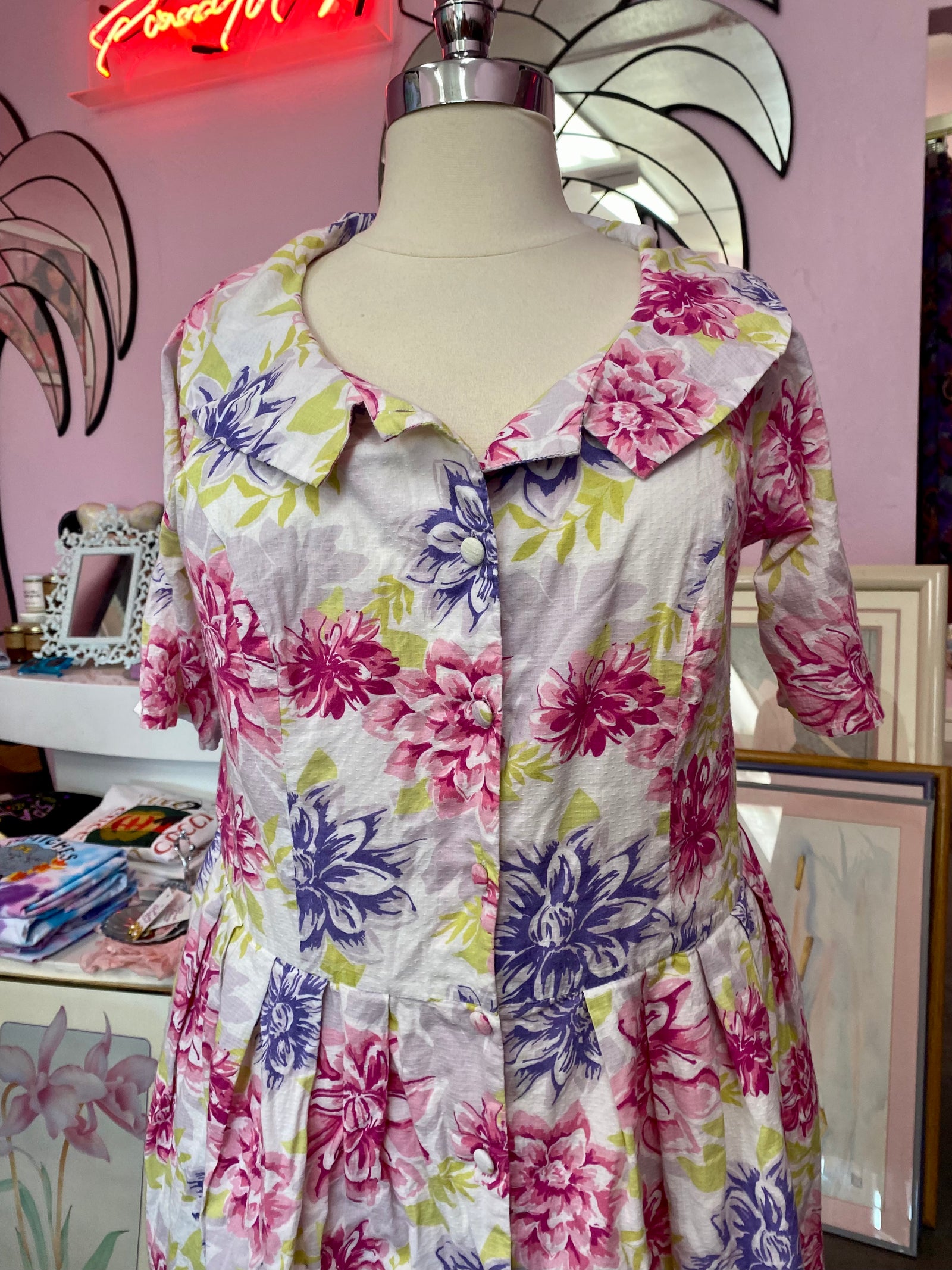 Neon Mum Cotton Dress by Eshakti