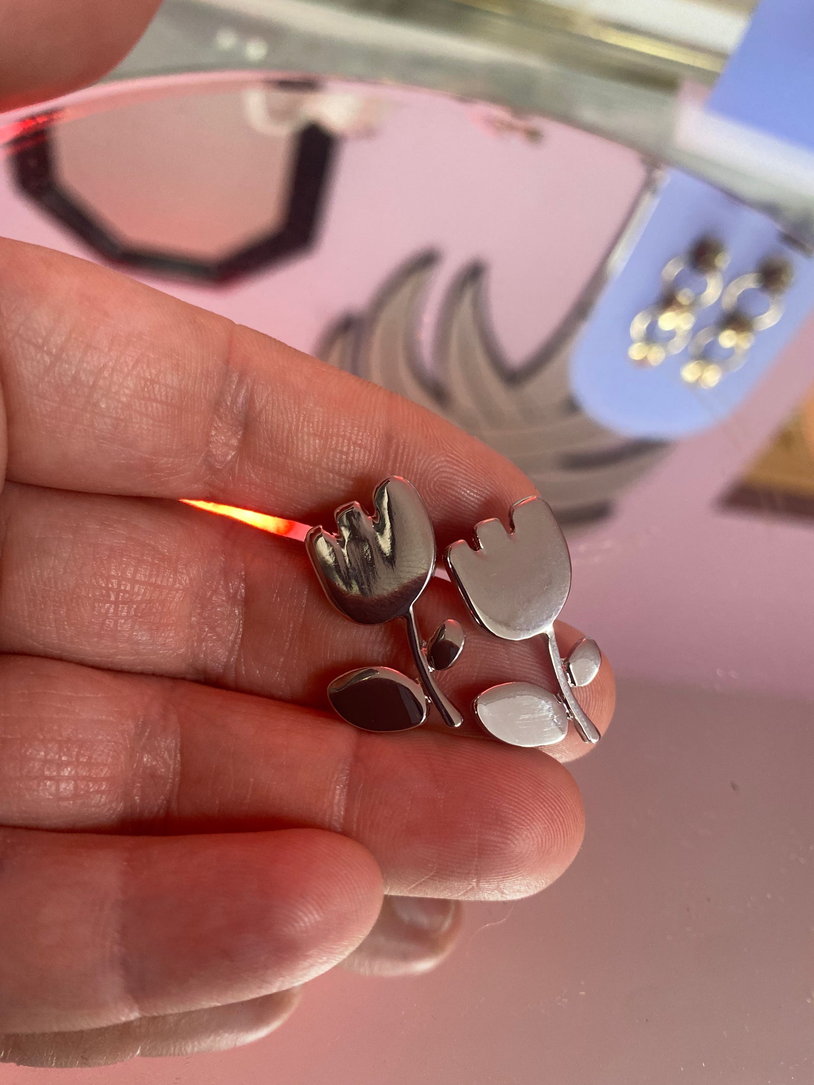 Abstract Tulip Earrings