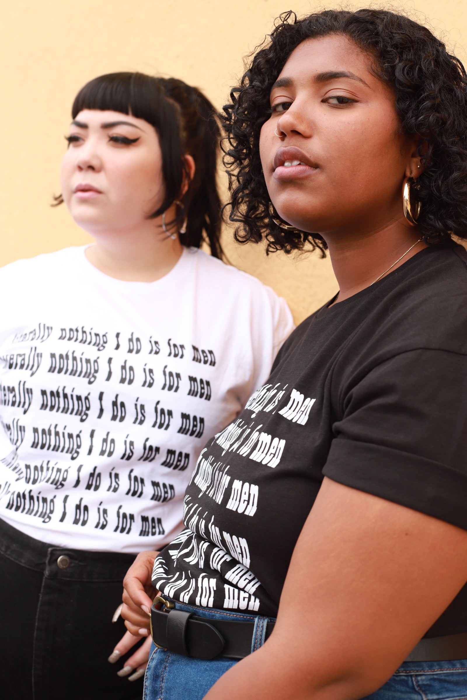 Literally Nothing White Ink on Black Screen Printed Tee