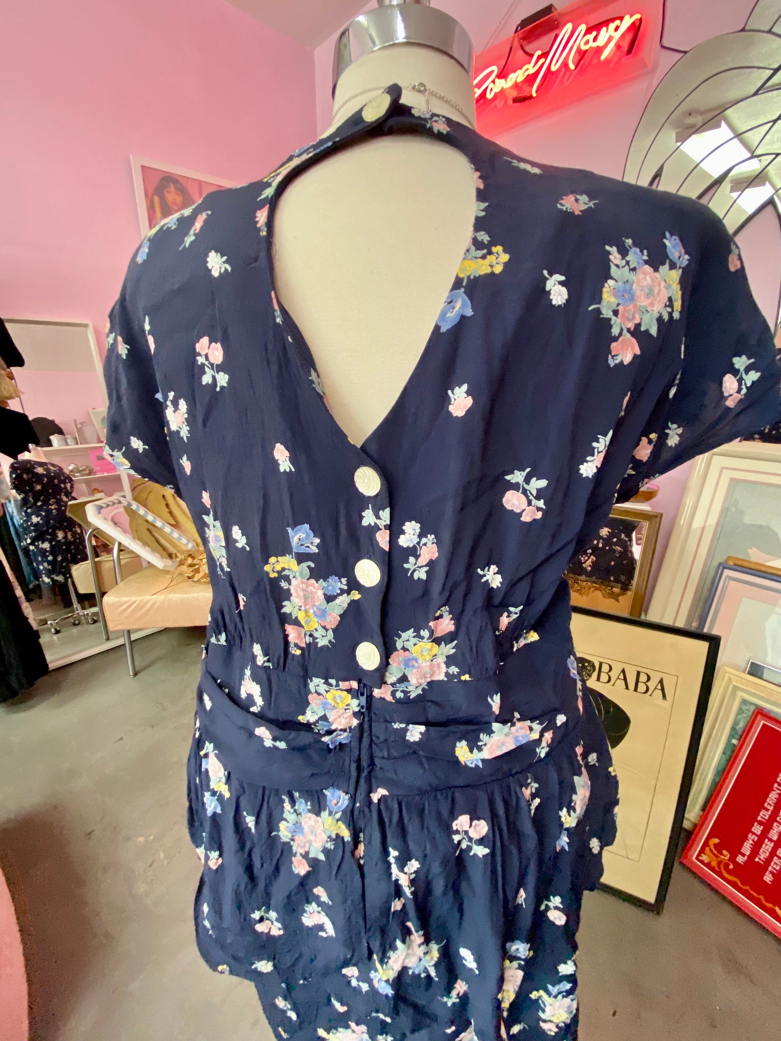 Deadstock 1980’s Does 40’s Floral Dress