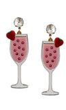 Strawberry Mimosa Cocktail Earrings