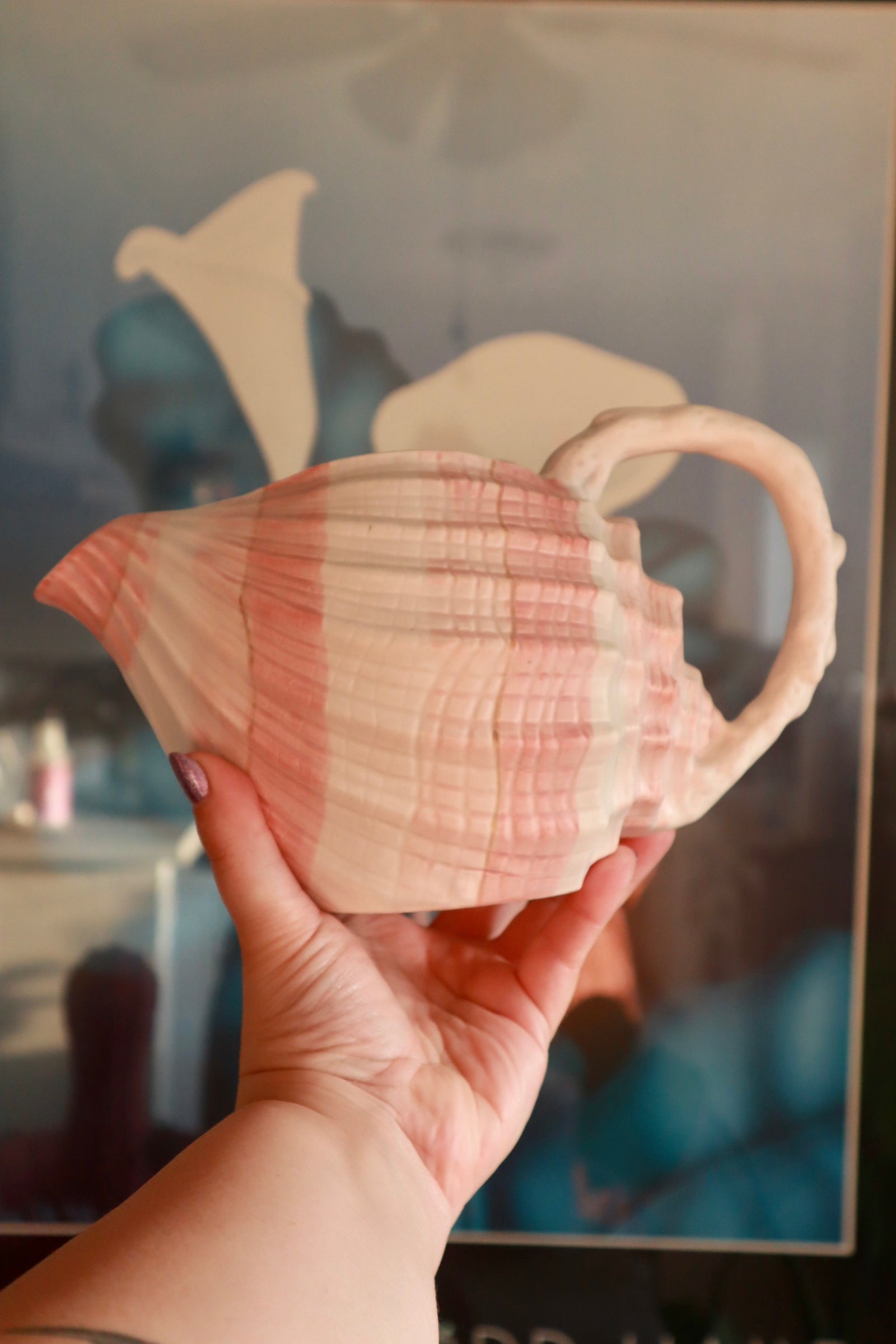 Vintage  Coastal Seashell Pitcher - Locals Only