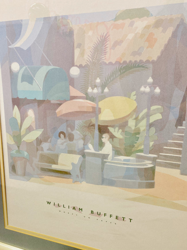 1990’s William Buffet framed print - Locals Only