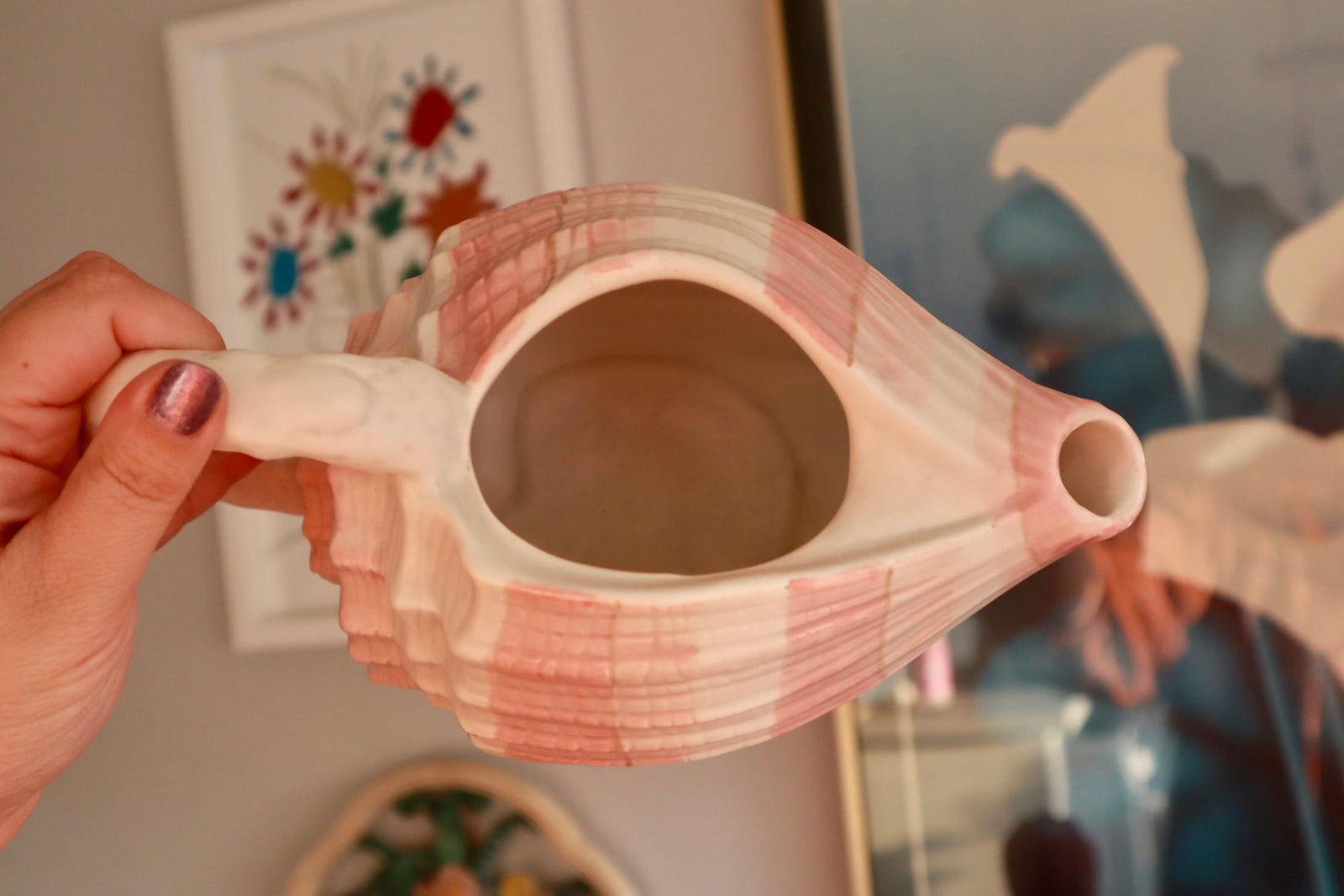 Vintage  Coastal Seashell Pitcher - Locals Only