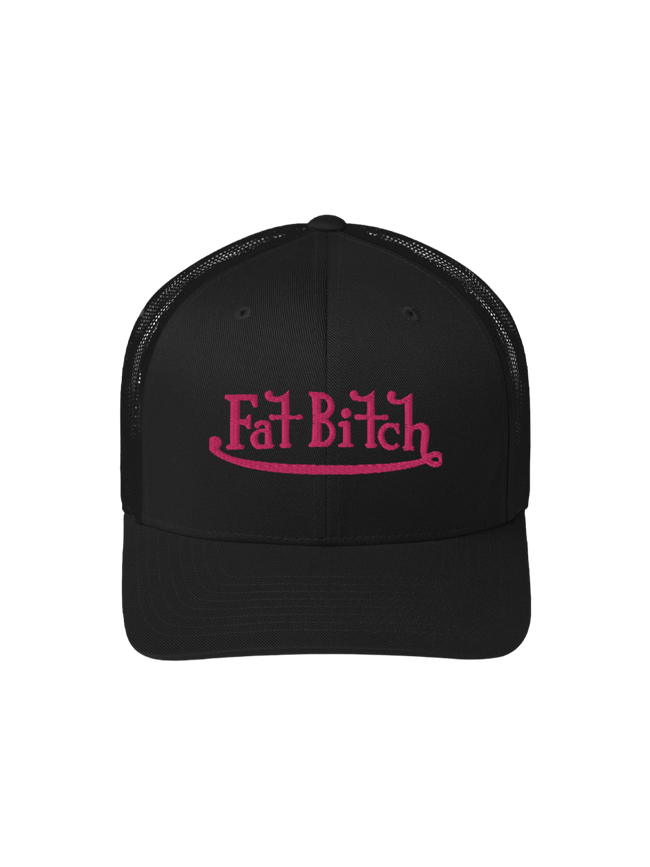 Fat B*tch Trucker Cap in Pink Embroidery