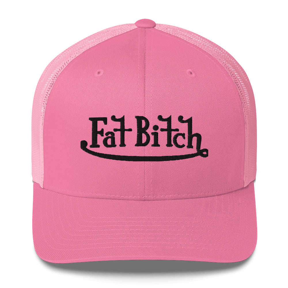 Fat B*tch Trucker Cap in Pink