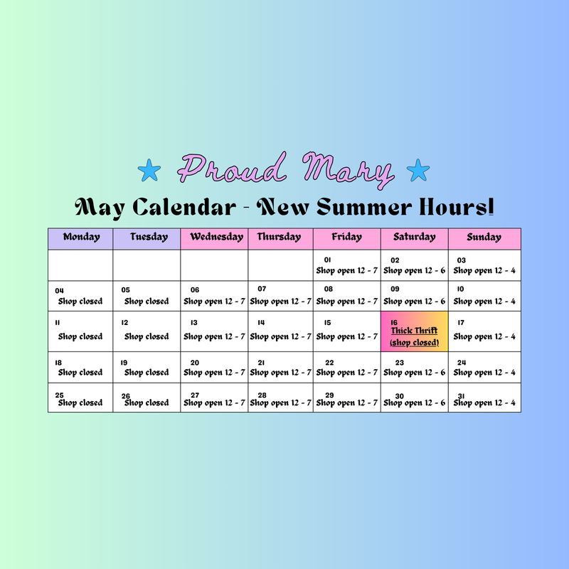 Our Monthly Calendar