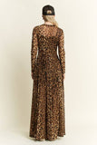 Animal Print Mesh Maxi