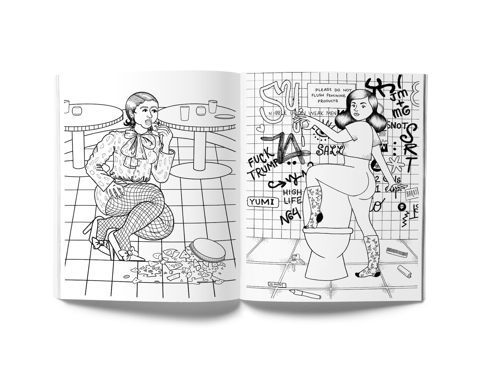 Gross Girls coloring book