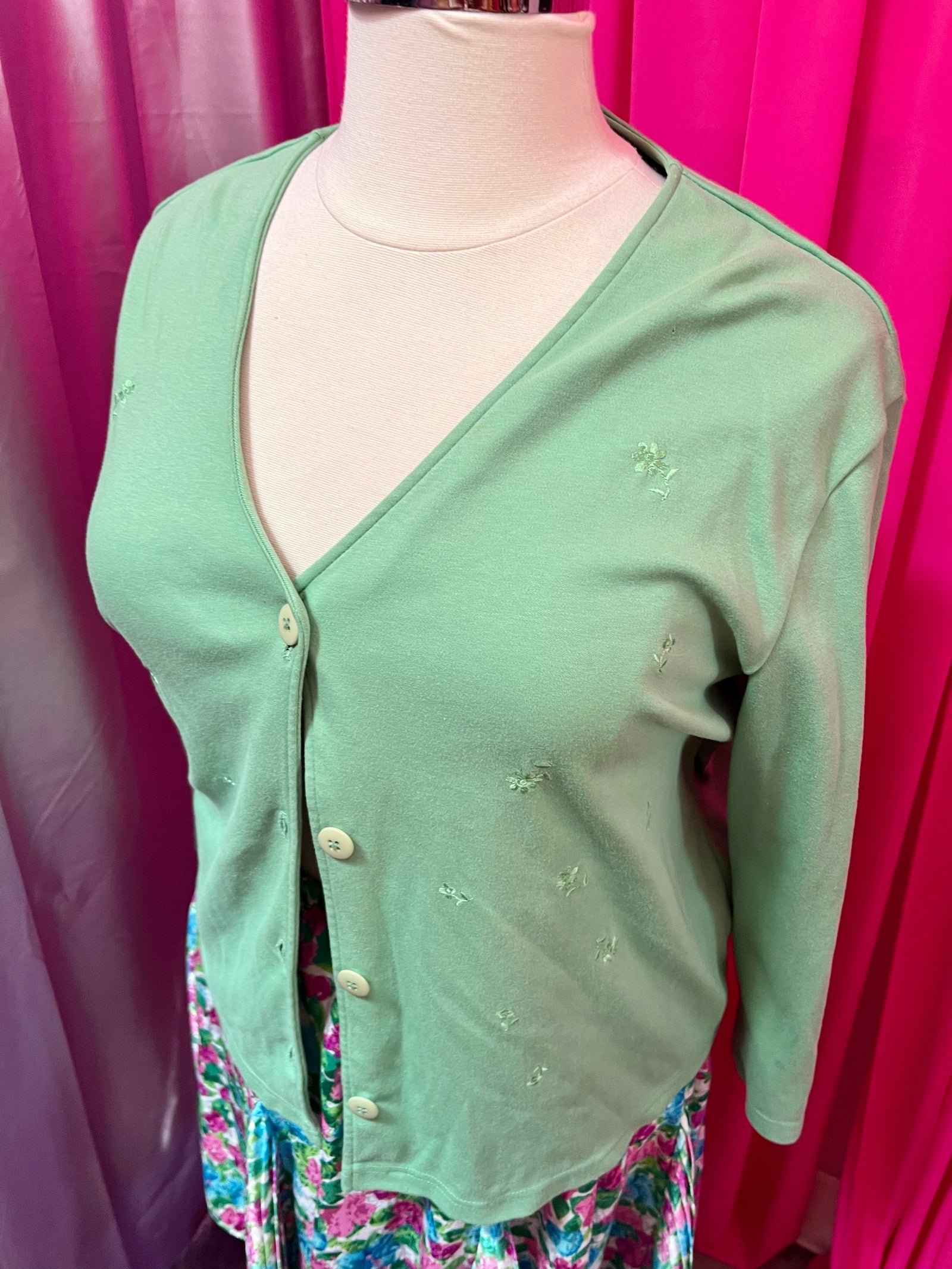 Modern Daisy Embroidered Cardigan