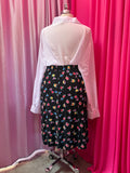 Sag Harbor Floral Button Midi Skirt