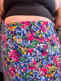 Vintage Impressionist Floral Skirt