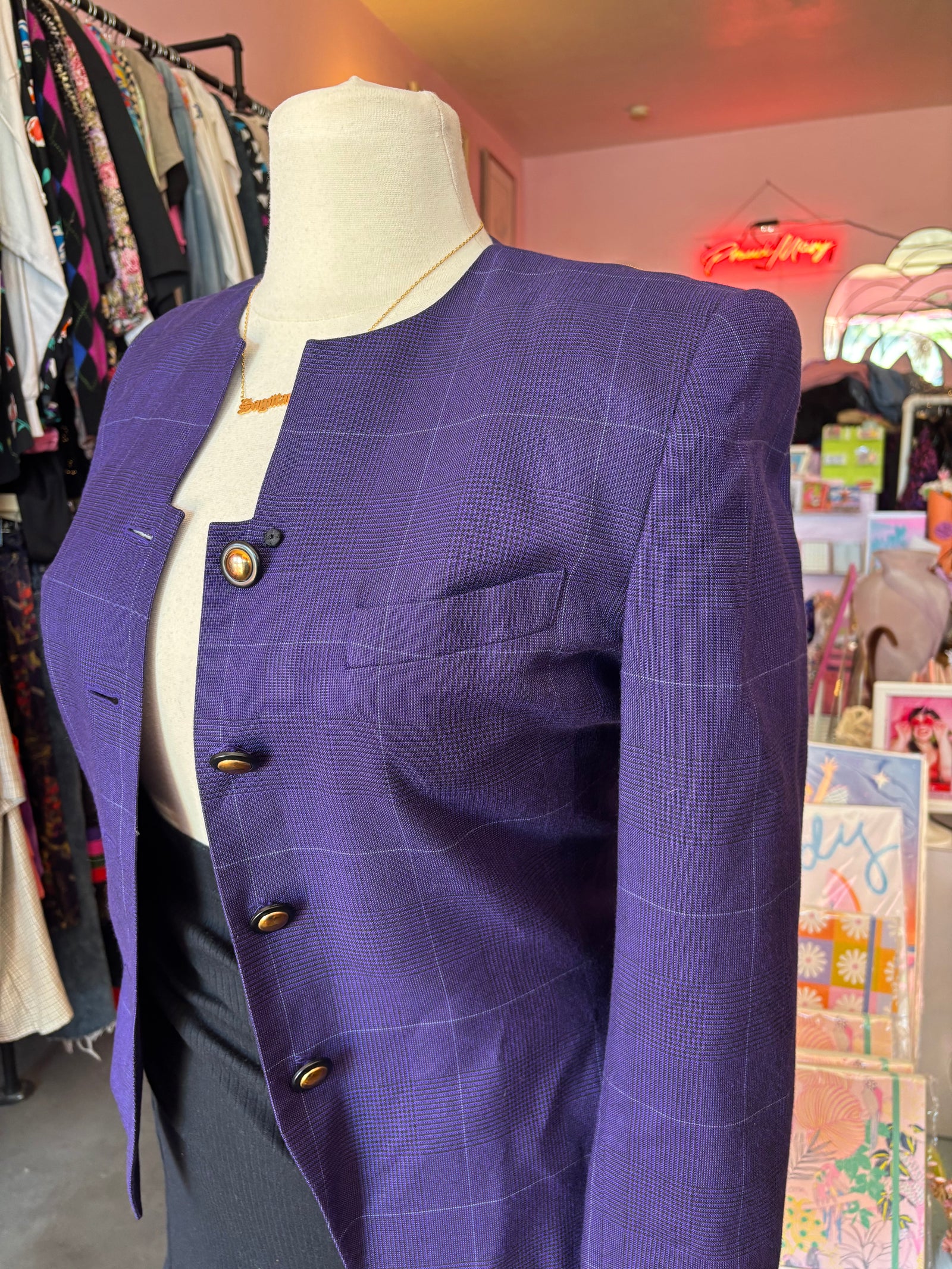 Purple 80's Blazer - 14/16