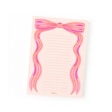 Coquette Pink Bow Notepad