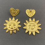 Stainless Steel Celestial Statement Earrings