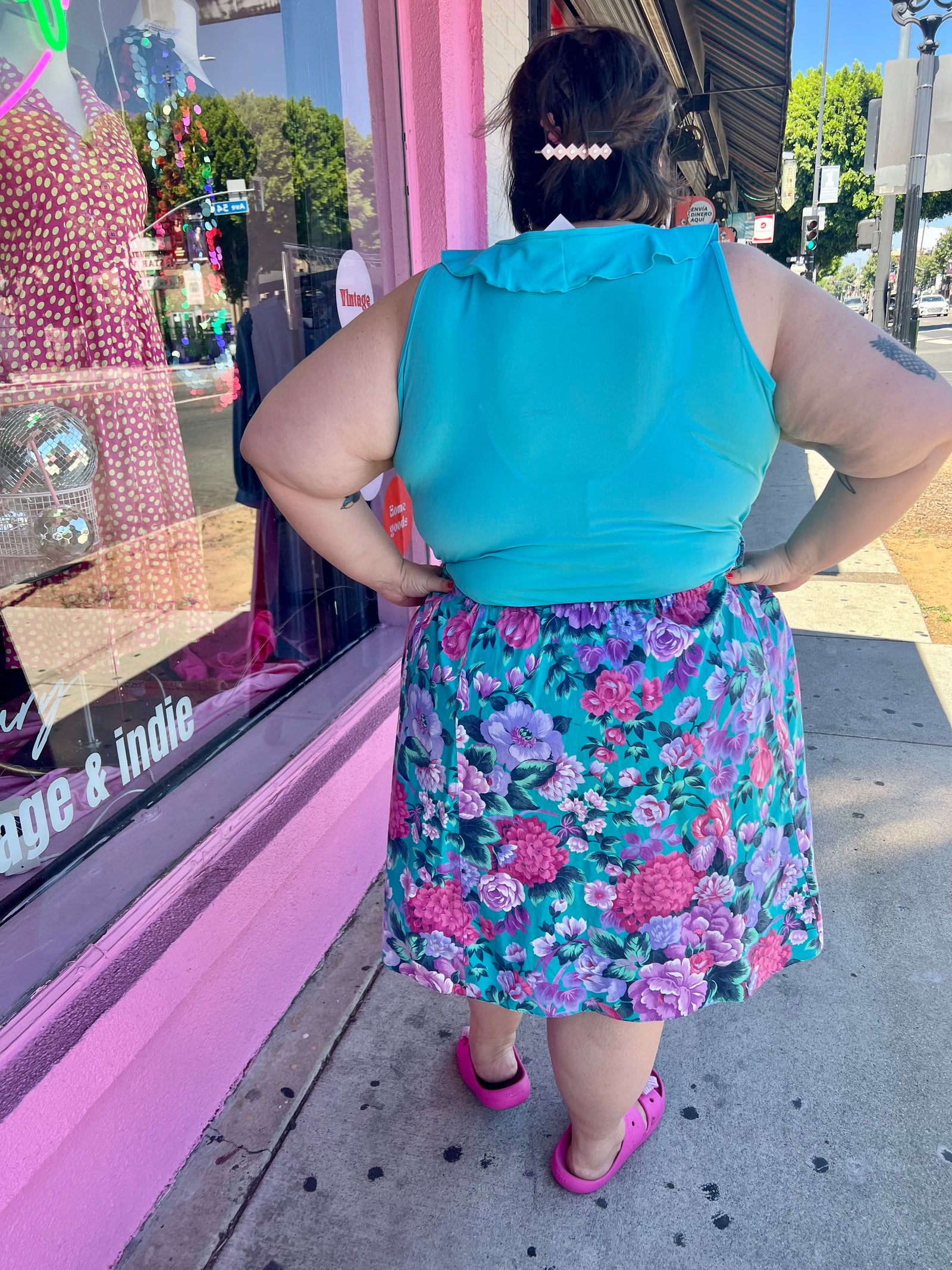 Handmade Bisexual Floral Skirt - 4X/5X