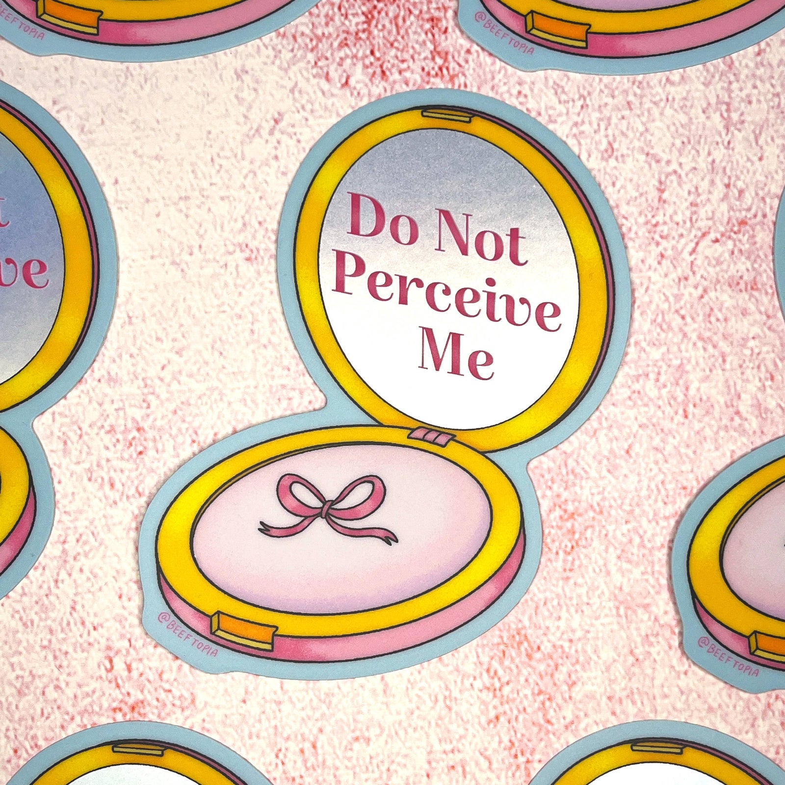 Do Not Perceive Me | Large Metallic Waterproof Vinyl Sticker