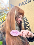 Cunty Mini Pink Travel Hairbrush - Eco Friendly!