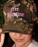 Free Palestine Camouflage Pink Trucker Baseball Cap
