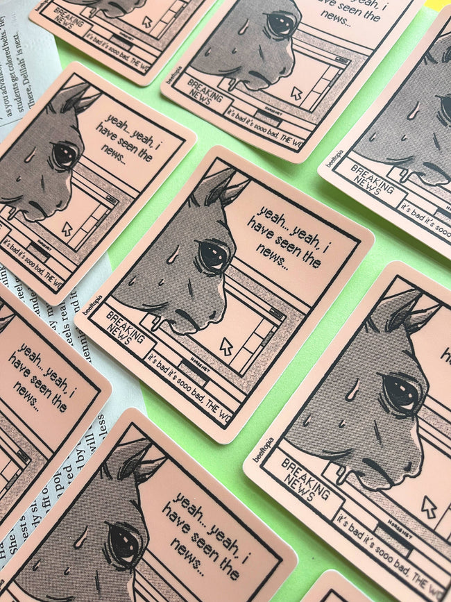 Bad News Horse Waterproof Vinyl Sticker