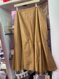 Y2K Cotton Khaki Midi Skirt - 24