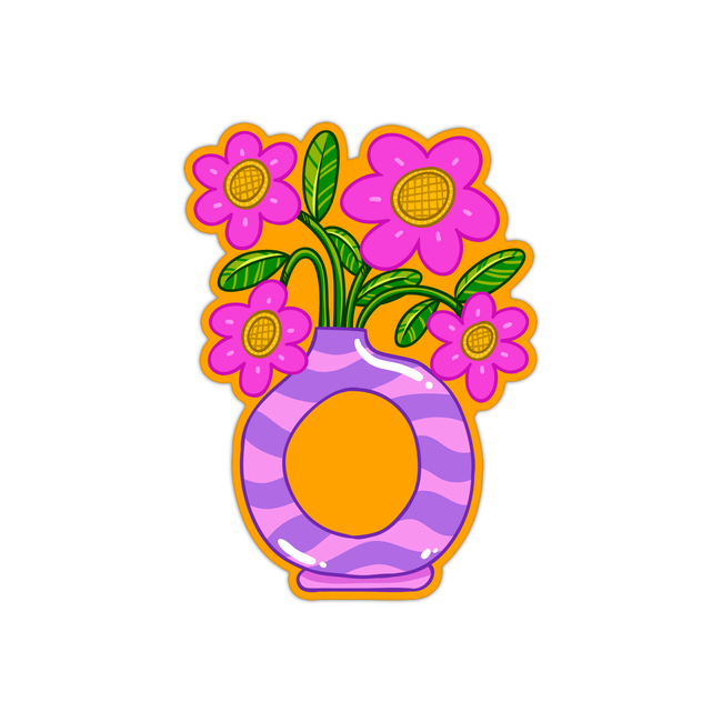 Flower Textured Sticker